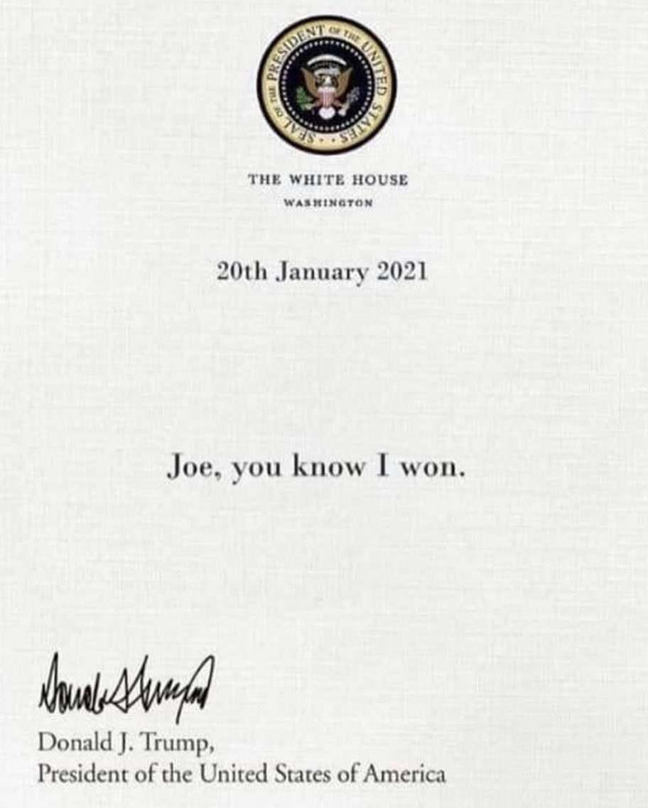 Turns out Trump did leave a note for Biden... https://t.co/OrrS1mzKQ4