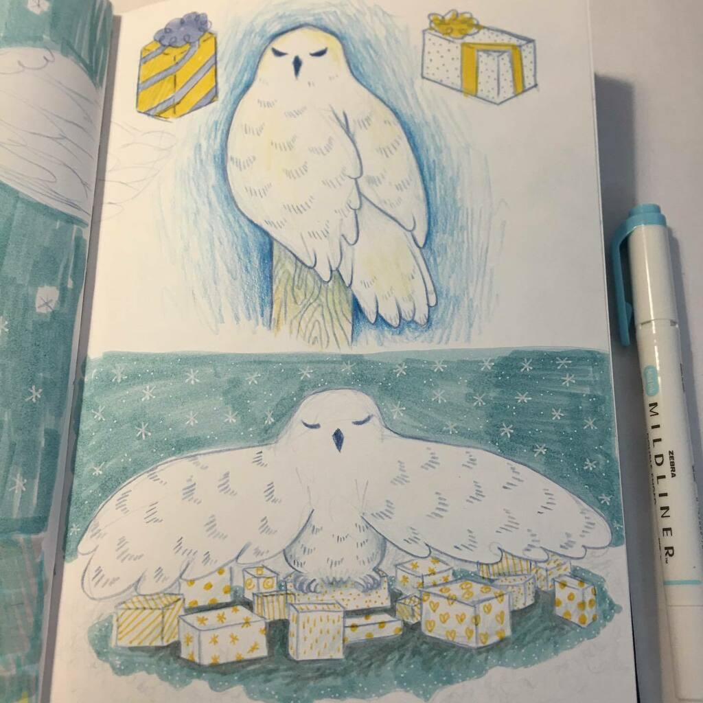 I’m always a little too late getting my holiday designs ready, so this year I’m getting a head start with one of the @victoriajohnsondesign classes. I’ve been spending the past few days sketching arctic animals in serene snowy environments, and it’s been… instagr.am/p/CKR7Ir-hA_H/