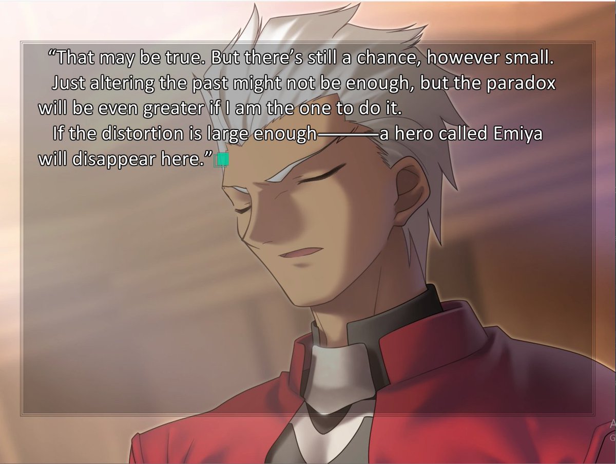 And he admits that he knows that it's most likely impossible, but says that he doesn't care and as long as he gets to release his pent up frustration on his younger self, he's fine, and here I think lies a truth that even Archer was subconsciously hiding