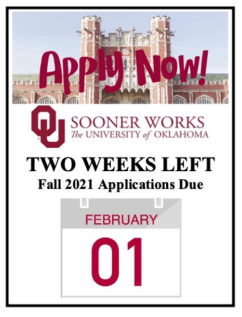 APPLICATIONS DUE ON FEBRUARY 1!
link.ou.edu/soonerworks