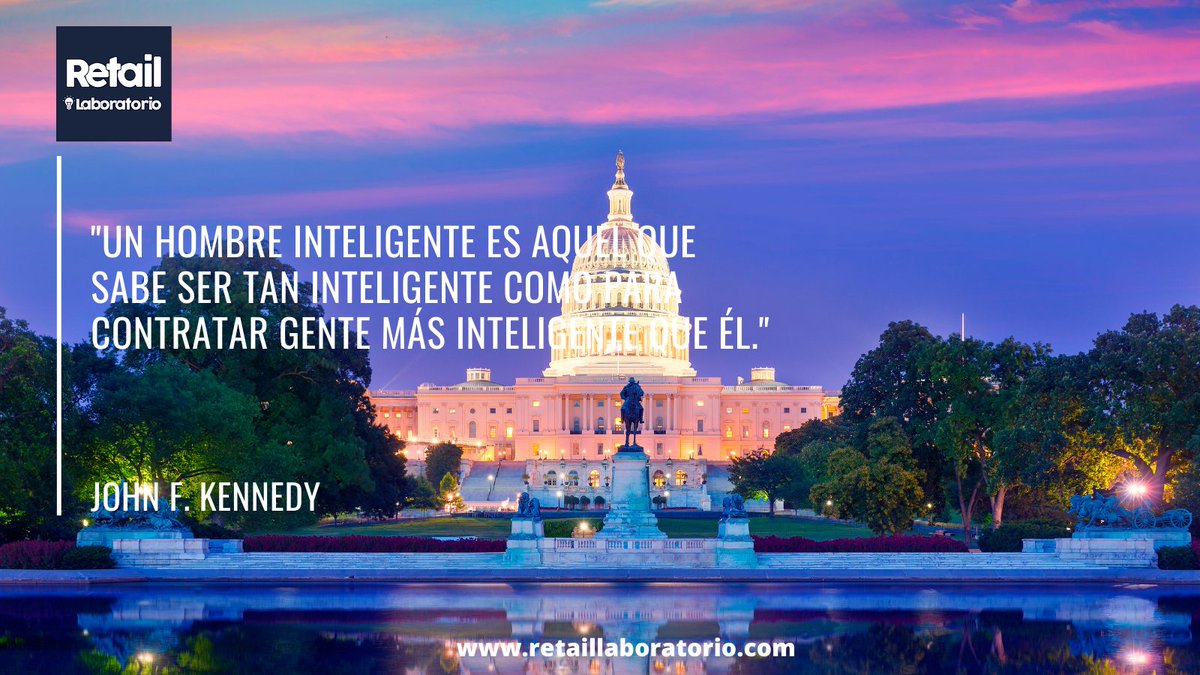 RetailLaborator's tweet image. Hoy Estados Unidos inicia una nueva etapa y lo celebramos con esta espectacular frase de John F Kennedy que aplica a Presidentes, CEO, Gerentes Generales y Emprendedores. Rodearse de gente más inteligente que uno siempre es la mejor estrategia. 

▪️retaillaboratorio.com