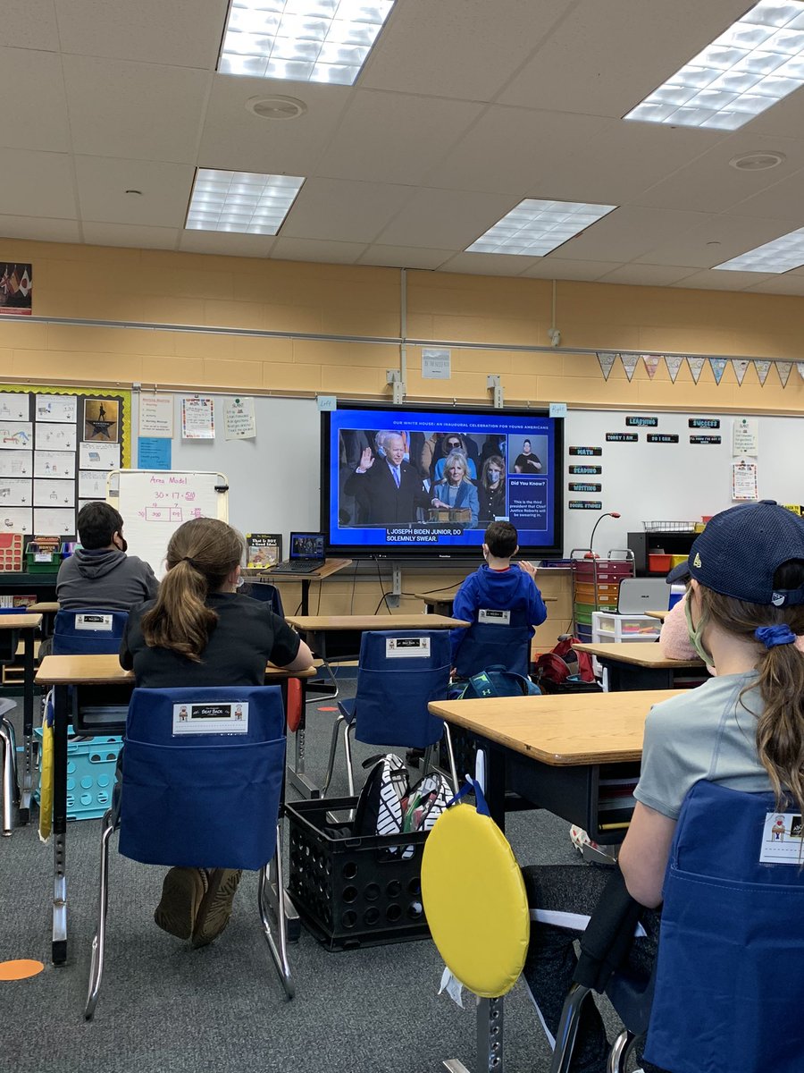 Witnessing history in 4th grade today! So proud! @VP @POTUS