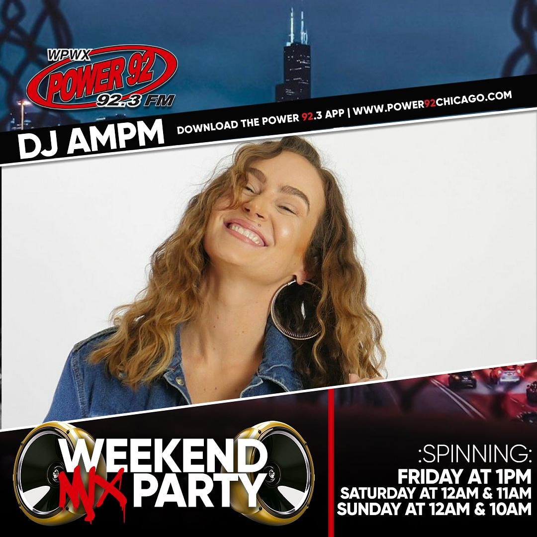 DJAMPMchicago's tweet photo. READY TO GET IT IN?!🔥🔥🔥📻🔊 Turn🆙 w ur girl🔌FRI➡SAT➡SUN @power92chicago ListenEverywhere ▶92.3FM or DL📱power92app◀
#DJAMPM
Fri 1pm
Sat 12am 11am
Sun 12am 10am
#WEEKENDMIXPARTY
#hottestchickinthegame #radio https://t.co/CYoknhyfdN