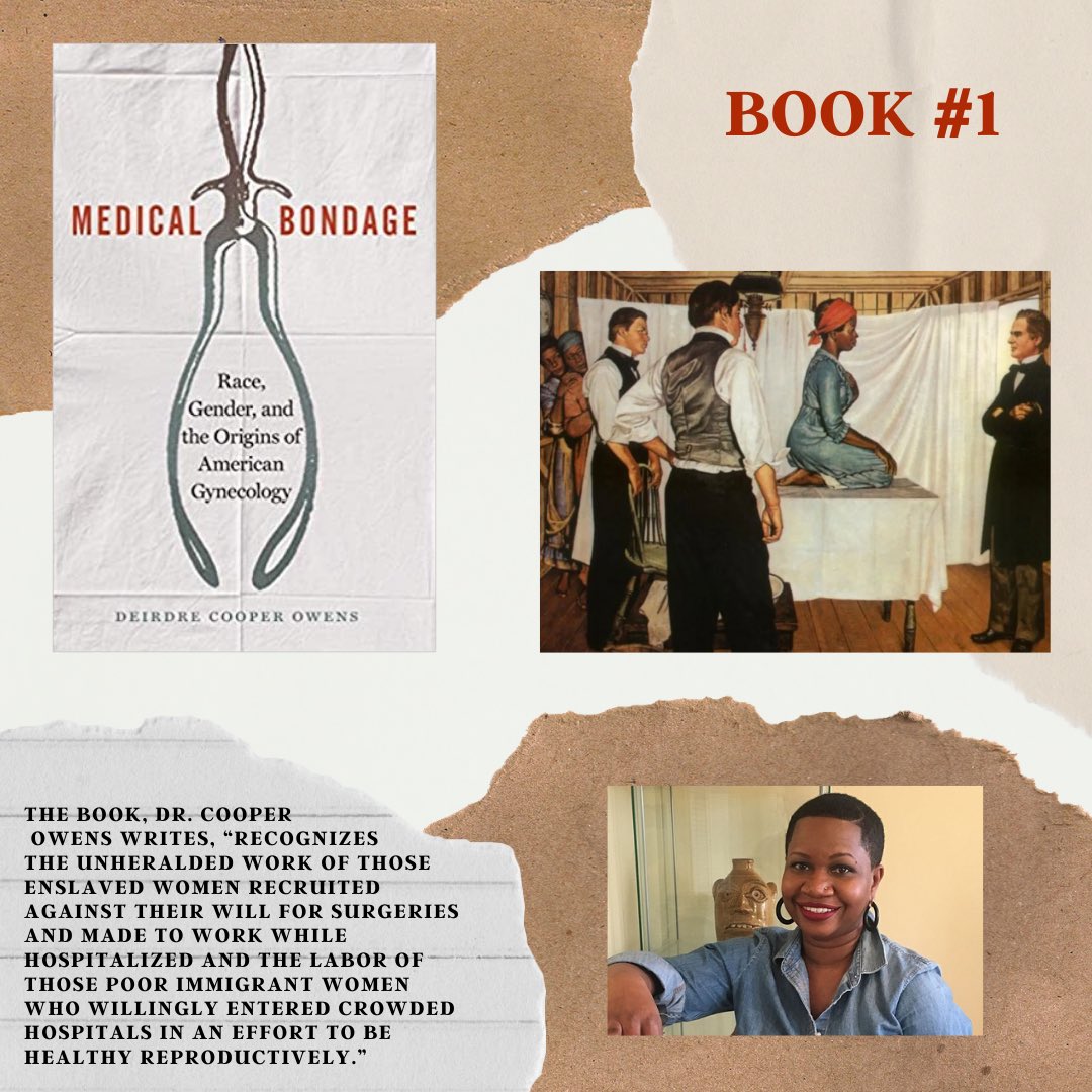 acoog_nss's tweet photo. Our 1st book club feature will be Medical Bondage by @drcooperowens. We’re eager to learn about the unfortunate &amp; racially exploitative history of this field in order to discuss our role, as future women’s healthcare providers, in improving disparities for our patients. https://t.co/UUTJrxEpHj