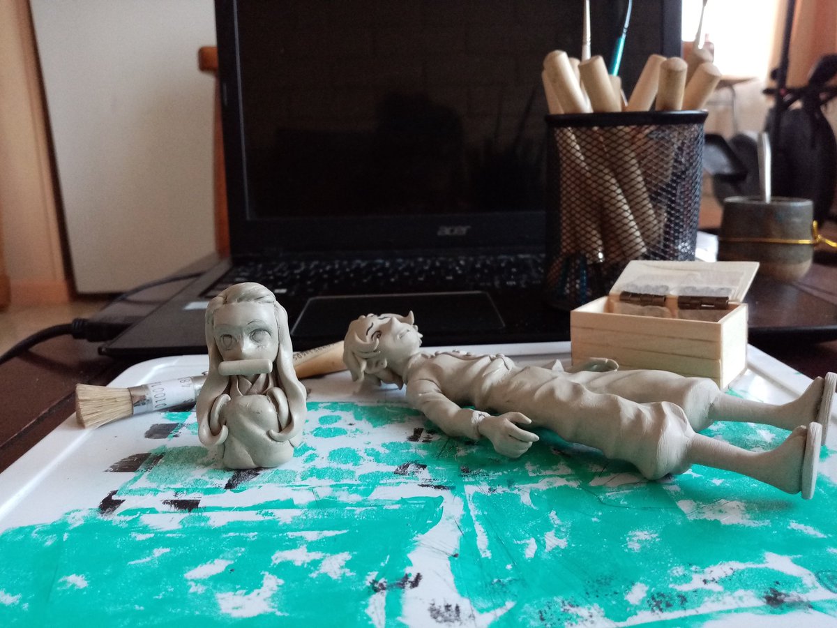 Walrus_weekend's tweet photo. Time to post something so I don't feel like a total waste of space.

Tanjiro's Sculpt Update: Putting the pieces together + Little Nezuko

#anime #kimetsunoyaiba #kimetsu_no_yaiba #fanart #nezuko #tanjiro #Tanjirou #DemonSlayer #sculptjanuary2021 #sculpture #sculptjanuary #manga https://t.co/dXwZuhfeJQ