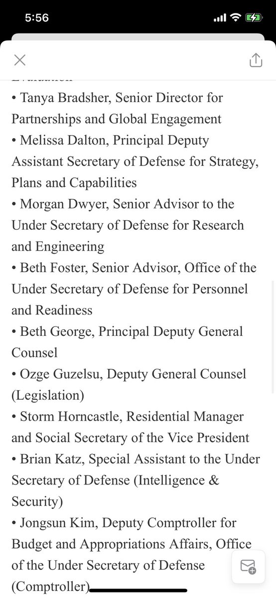 laraseligman's tweet photo. Full list of the people sworn into their new Pentagon jobs today: https://t.co/hwtLM6yL6n