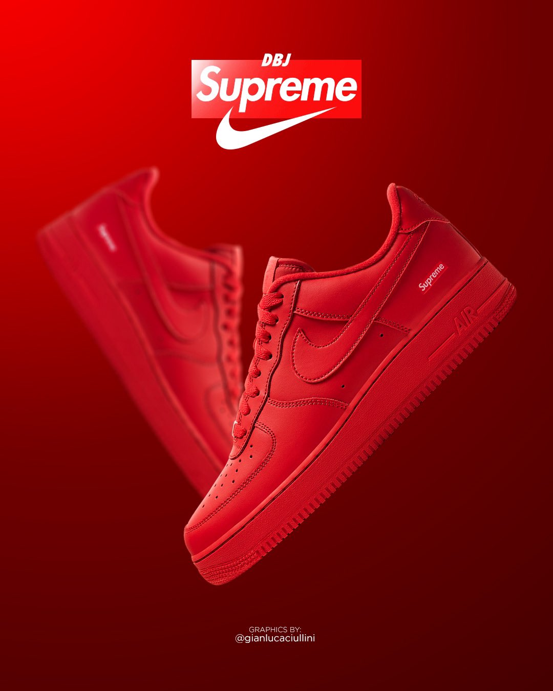 supreme red air force 1