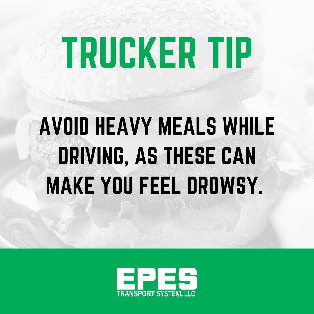 EpesTransport's tweet photo. Time for a weekly trucker tip, drivers! Do you ever find yourself feeling drowsy and in need of coffee before hitting the road? Maybe it's time to rethink the food you use for fuel!
#EpesTransport #TruckerTips https://t.co/Z9WOZ2zhHA