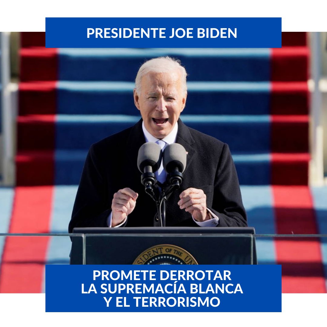 EclipseNoticias's tweet photo. #Biden promete derrotar la supremacía blanca y el terrorismo, afirmó durante el primer discurso como el presidente Nº46 de los Estados Unidos. 

Amplíe la noticia en nuestro sitio web: https://t.co/NizToPhA6Z

#EclipseNoticias #Internacionales https://t.co/hp2kBOL64l