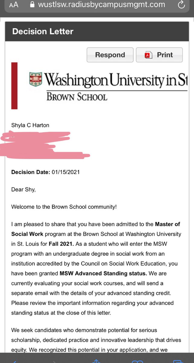 ShyyH21's tweet photo. I am pleased to announce that I was accepted into my number one choice for Grad school! Not only was I accepted but I received 40K in scholarships!
Blood, sweat, and tears went into this application! So happy it paid off! I hope the @BrownSchool is ready for me ‼️🤞🏽 https://t.co/n7SZhag14N