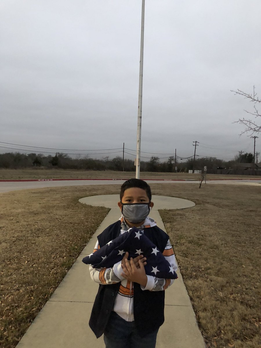 A historic day to raise the flag under one Presidency and will later retrieve it under another. Regardless of the politics, this young man demonstrated dignity and respect on this day <a href="/BMESBulldogs/">Blake Manor</a> <a href="/ManorISD/">Manor ISD</a> <a href="/ManorGuidance/">Manor ISD Guidance & Counseling</a>