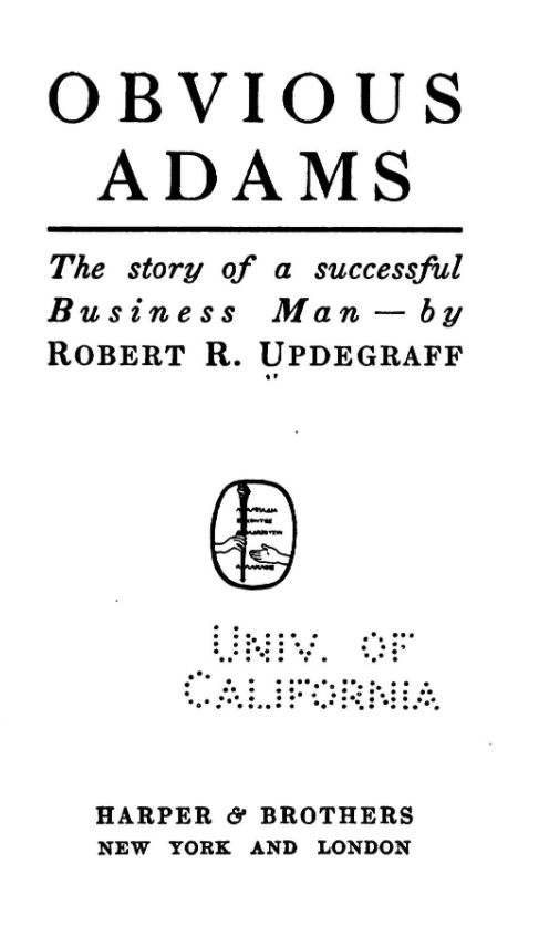 1/ There's an old business parable originally published in 1916 called "Obvious Adams"I first read it maybe ten years ago and a couple times every year, I think back and realize the wisdom of it.