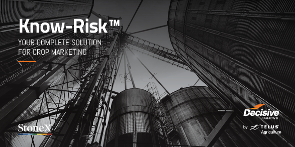 Get access to advisors from <a href="/StoneX_Official/">StoneX Group Inc.</a>, who will coach you and give you a comprehensive set of tools to track and analyze your market position and overall profit. Go into crop marketing season with a plan you can be confident in. 

Learn more! decisivefarming.com/know-risk/