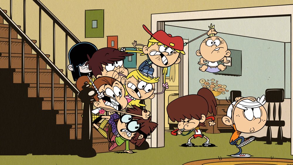 Carry over to the modern day, we’re still stuck with this “side scroll” style. Everything from Spongebob up to the Loud House still primarily functions in this angled space, even as we start to see more angles to the settings and backgrounds.