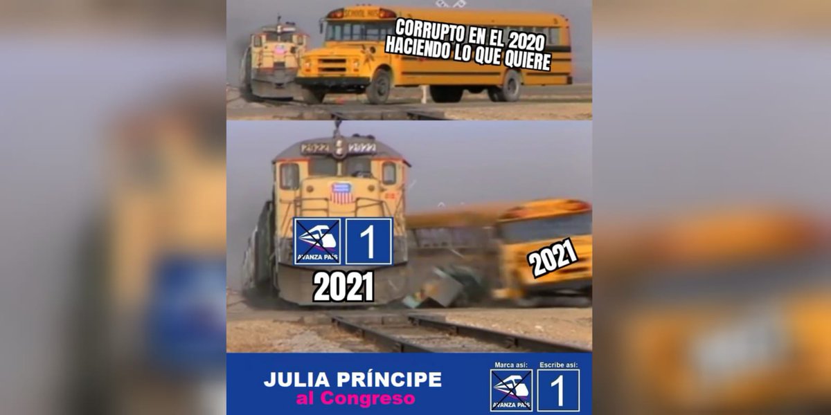 LaPrincipeArmy's tweet photo. Venimos con el TREN de #AvanzaPais más rápido que nunca, para sacar del paso a los corruptos. ¡No saben lo que les espera en el 2021!
#MemePolítico #FueraCorruptos #PolíticaPeruana #LaPríncipe #Temblor https://t.co/14moDdh1BX
