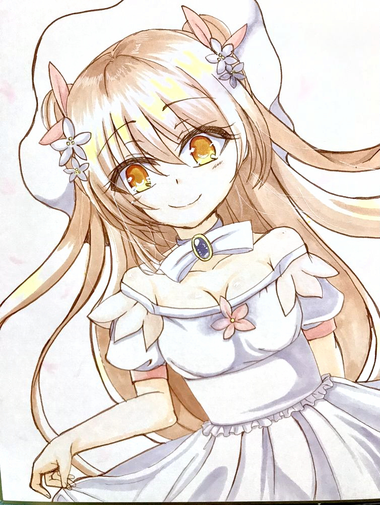 ディプラデニアちゃん!(ドレス)
#フラワーナイトガール
#花騎士
#フラワーナイトガールイラスト 