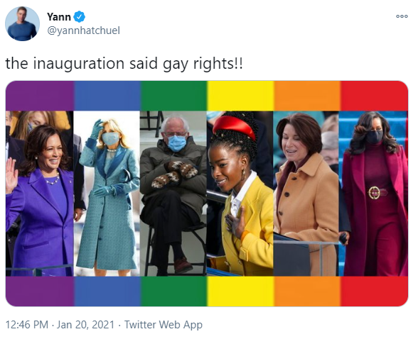 Yeah just add a bit of LGBTQ flair and credibility to political figures that don't identify as LGBTQ. What could possibly go wrong