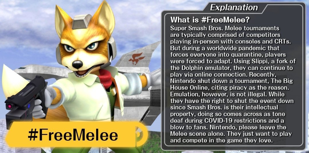 Ian_the_Headcrb's tweet photo. @NintendoAmerica #FreeMelee #SaveSmash #SaveSplatoon #fucknintendo #FreeUltimate https://t.co/SIq6EfqP9c