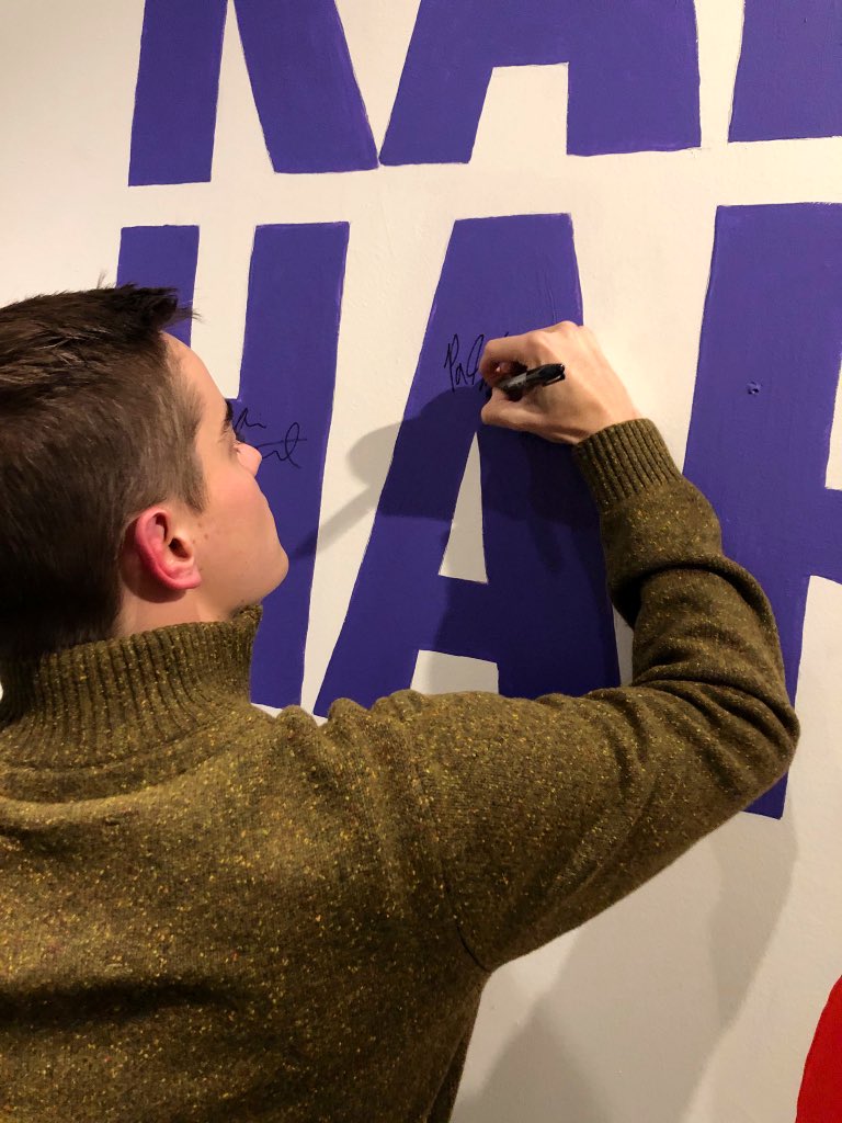 Saying goodbye. Toughest part of the campaign, but happier days were ahead