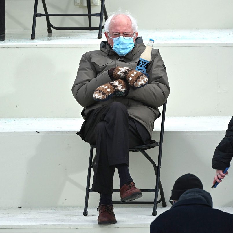 Feel the Bern - Bernie was here for the chill #berniesmittens #Bernie #InaugurationDay