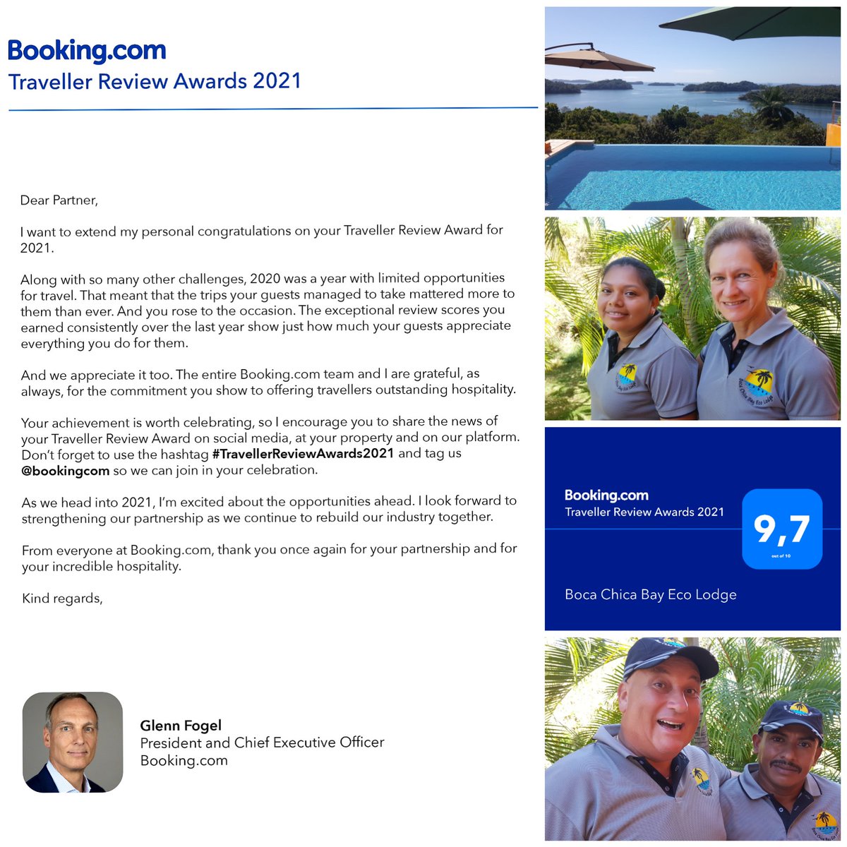 10Years Passionately Hosting 1000s of Guests & a Highest rating of 9.7/165 Reviews @ Boca Chica Bay Eco Lodge 🇵🇦 PANAMA #TravellerReviewAwards2021 @bookingcom #Panama #panamatourism #travelpanama #discoverpanama #lonelyplanet #atppanama #covid19 #escape #paradise #pacificislands
