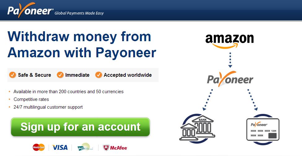 Payoneer serves as Amazon's payments provider for sellers across 24 countries, which includes Amazon's marketplaces in the U.S., Spain, France, Italy, Germany and the U.K. https://www.pymnts.com/news/2015/amazon-picks-payoneer-for-x-border-payments/  $FTOC
