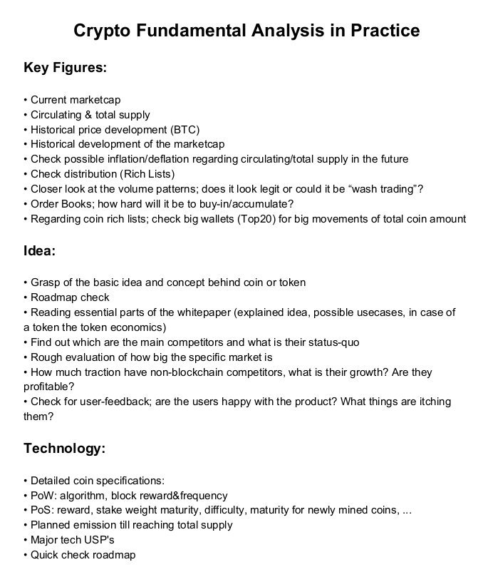 If you wonder where to start with FA (Fundamental Analysis), I got you - here is a small checklist that I wrote once, use it.