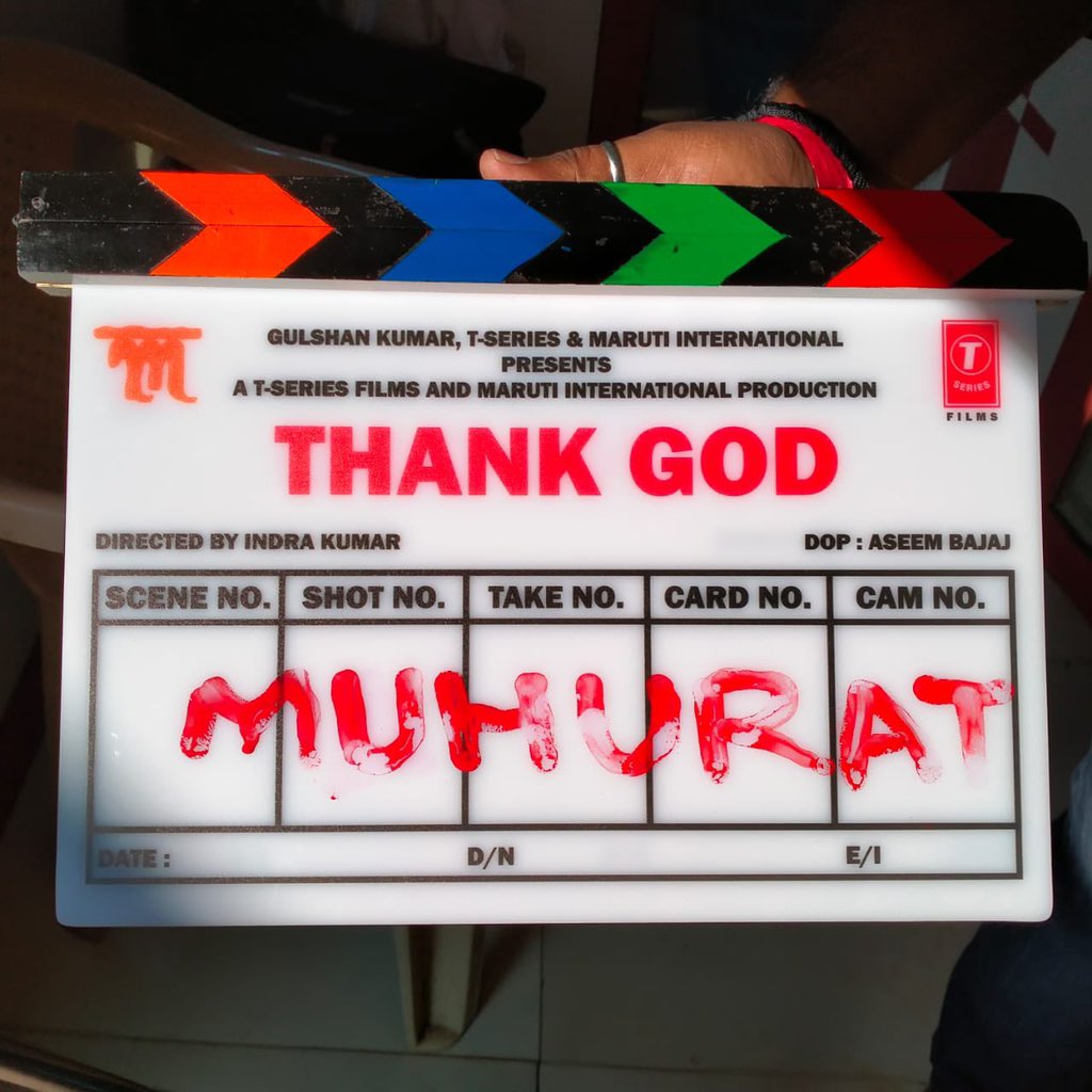 Rakulpreet's tweet photo. #ThankGod shoot begins today !! Super thrilled to bring to all of you this slice of life comedy. Trust me we will have you in splits 😁😁 @SidMalhotra @ajaydevgn @Indra_kumar_9 @SunirKheterpal 😁 https://t.co/sW6AKziowr