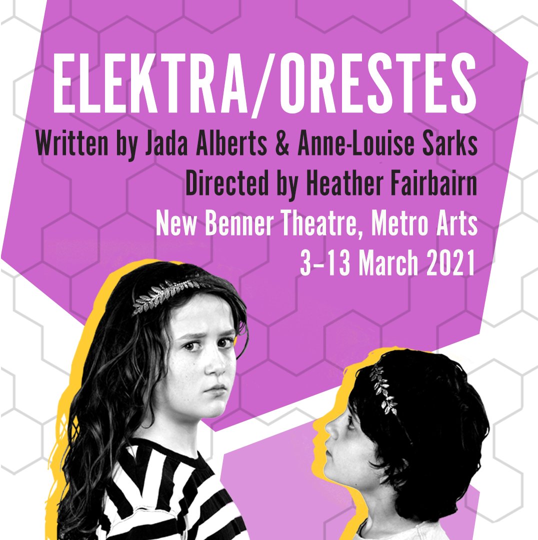 2021 Season Announcement // Jada Alberts &amp; Anne-Louise Sarks' ELEKTRA/ORESTES, directed by Heather Fairbairn. Presented by <a href="/HIVEindependent/">The Hive Collective</a> and <a href="/MetroArtsAU/">Metro Arts</a>.  
✨ Book now → metroarts.com.au/elektra-oreste…