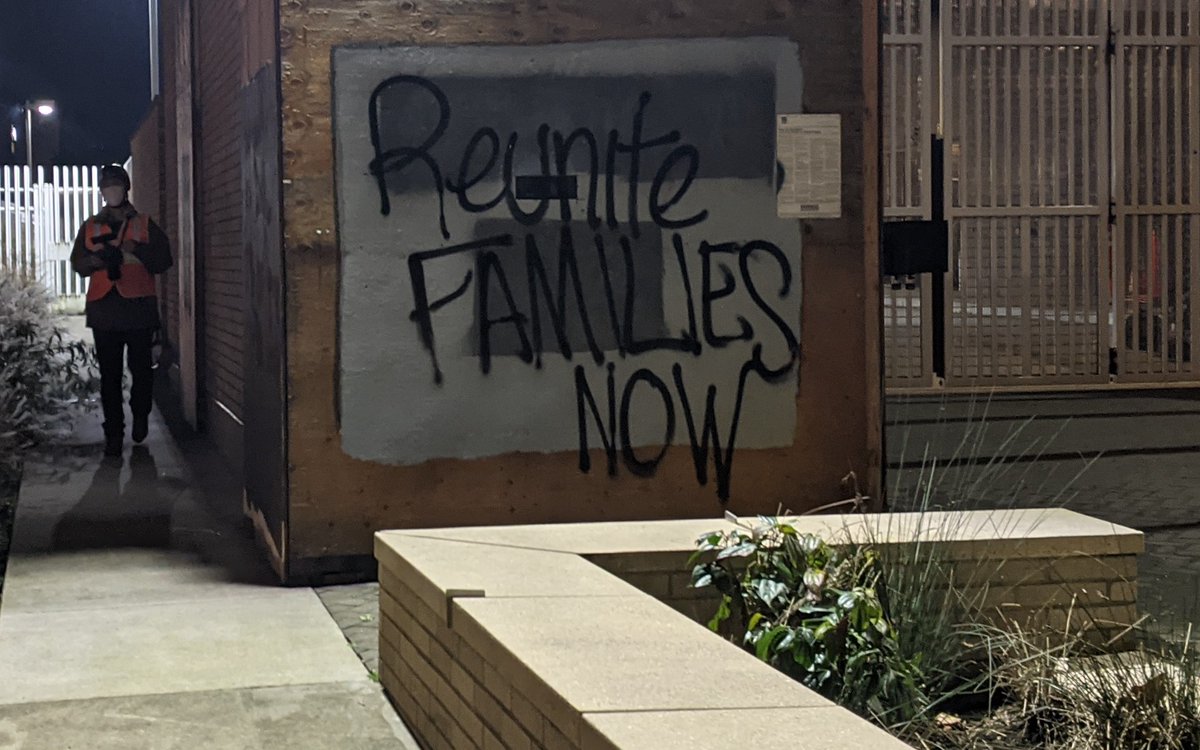 A Crime has taken place(By which I mean the separation of families at the border, not graffiti, obviously)