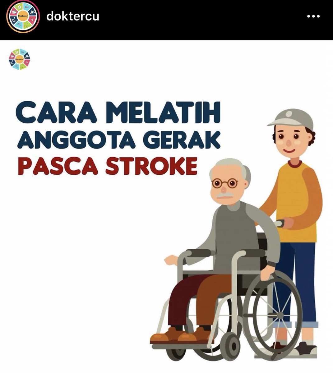DokterPodcast's tweet photo. Punya keluarga yang sehabis stroke jadi sulit untuk melakukan aktivitas sehari-hari?

Coba dibantu untuk dilatih dgn cara2 berikut ini agar otot nya makin lama tidak makin mengecil dan sendi nya tidak kaku https://t.co/Ls2lDMCDFr