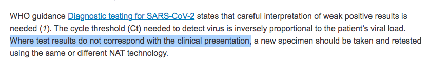 This looks like a passive aggressive way to suggest we should not be testing asymptomatic people?Really? You don't say?You mean we can't discern infectiousness the way it's currently being run. Where have we heard this before?