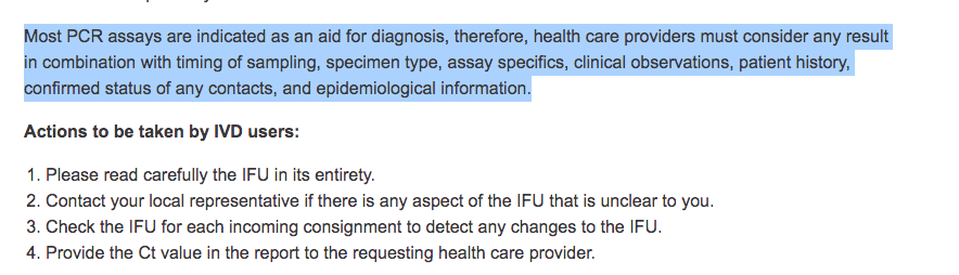 Here again, they claim clinical context is required to call a positive. Really? Is this happening in schools?So asymptomatic testing without proper informed consent was cool in 2020 but not once the politics changed?