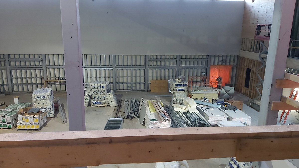 frankfarrell202's tweet photo. Great work from the construction crew building the new elementary school in Smithers  . Picture of areas including gymnasium,  strong start and daycare. @sd54BV https://t.co/5854sfagCi