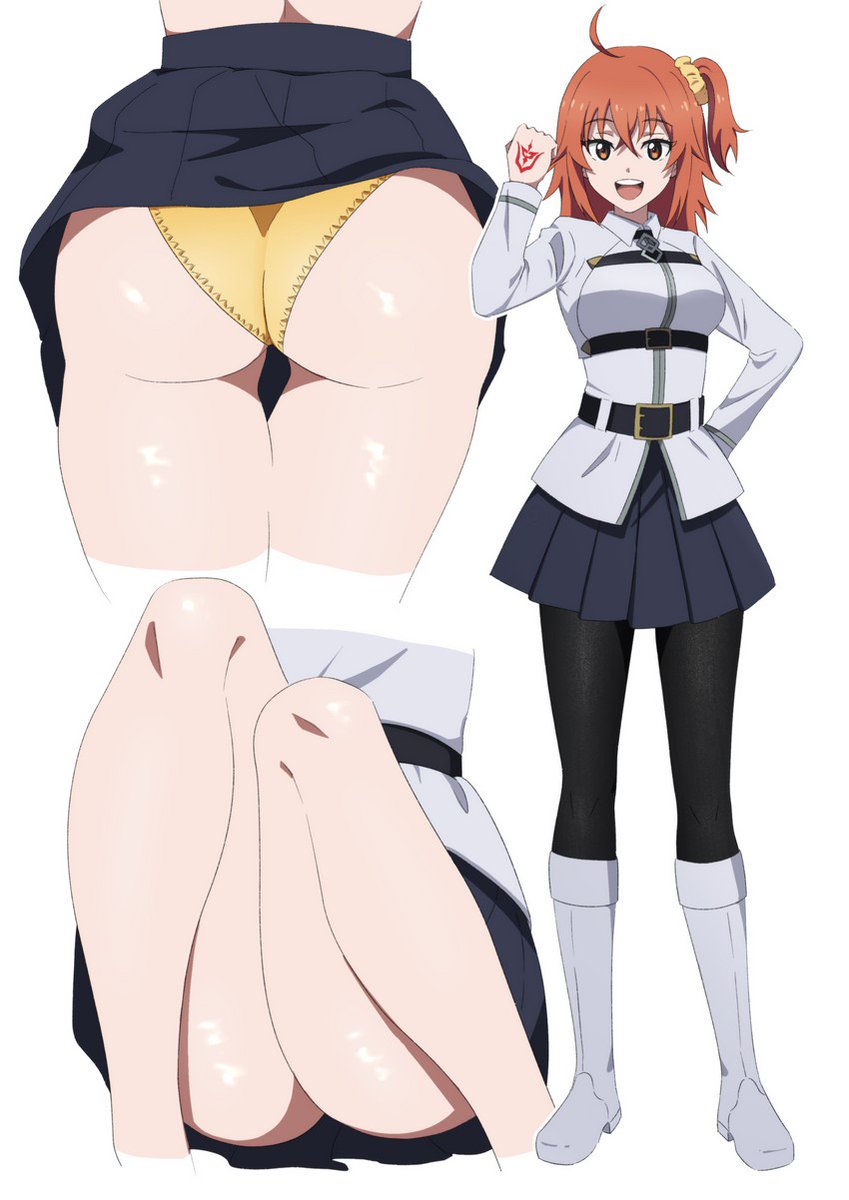 RitsukaMagus's tweet photo. A better look at Ritsuka's figure! Along with what's up her skirt... https://t.co/4Ep39T4LiM