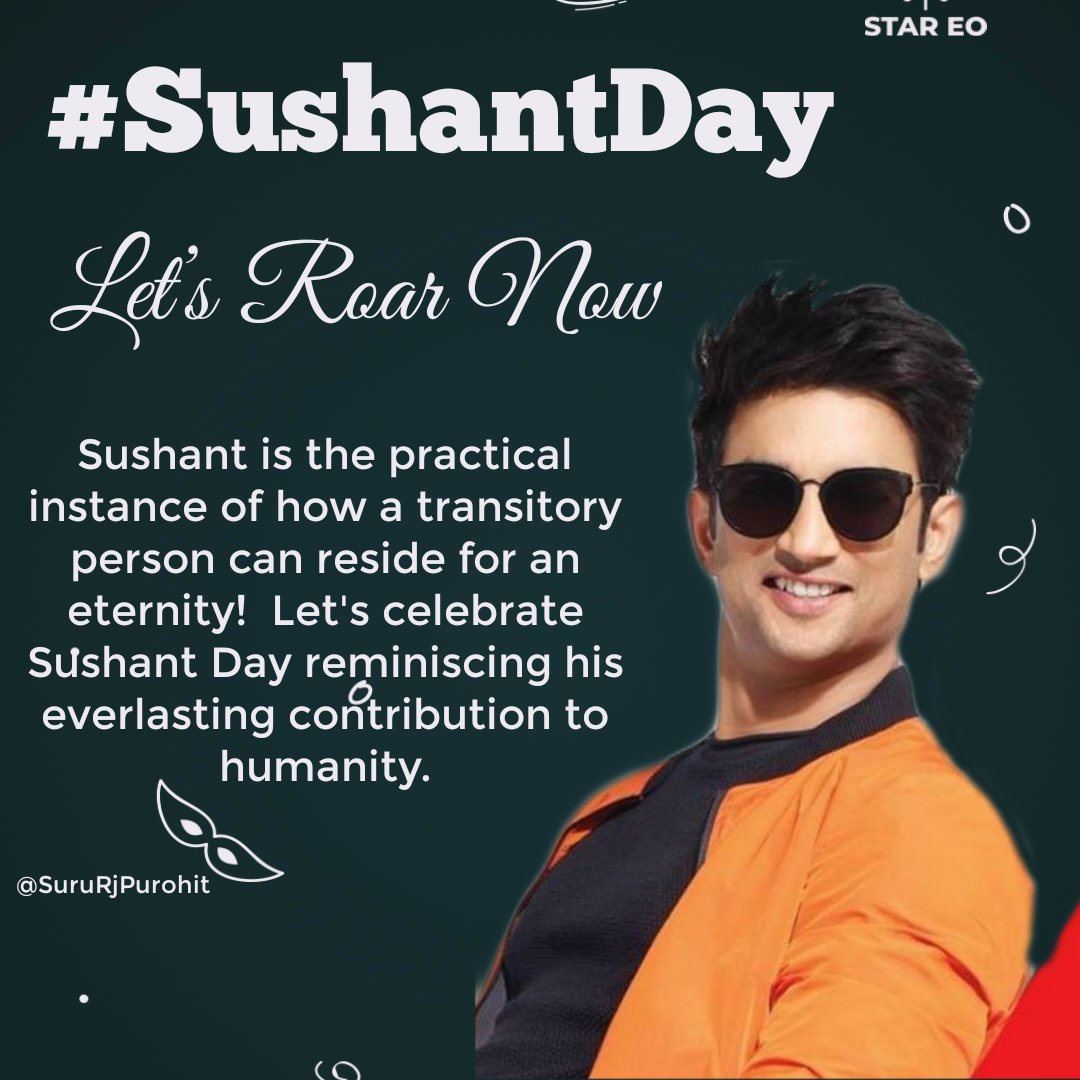 Happy birthday to Sushant Singh Rajput sir     
