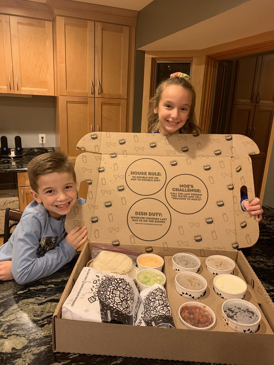 Taco’s? You didn’t have to ask our family twice! Excited to eat our Moe’s for dinner! #supportingcyclones #luckytobeaCyclone 🍀🌪🐾