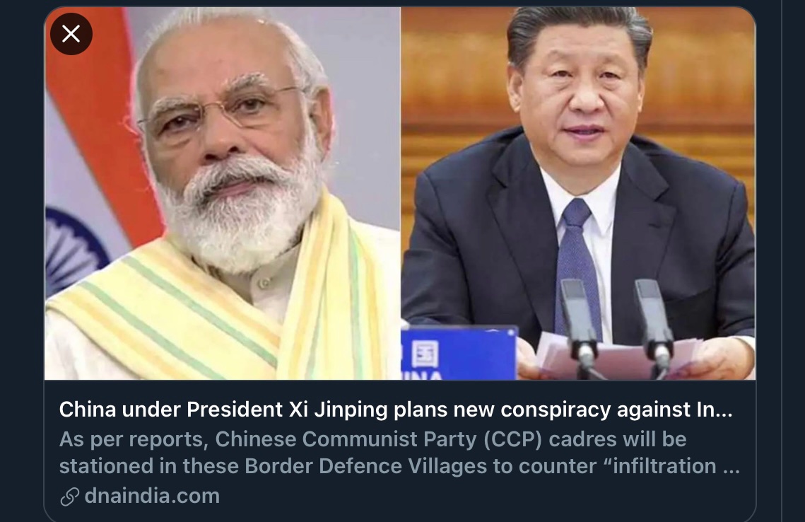 InsightGL's tweet photo. @desertfox61I @rwac48
-#China creating more than 600 Border Defence Villages
-#XiJinping issued orders in 2017
-CCP cadres are to be stationed in these villages
-Free world must turn this movement into as disastrous a movement as ‘Great Leap Forward’ was
https://t.co/WlJoMY0Lgo https://t.co/QgsBh9XOkO