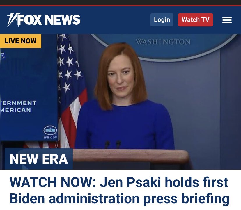 Wait, I’m confused. Isn’t the President’s press secretary supposed to show cleavage? #PresidentBiden #PressBriefing #DayOne #Inauguration2021