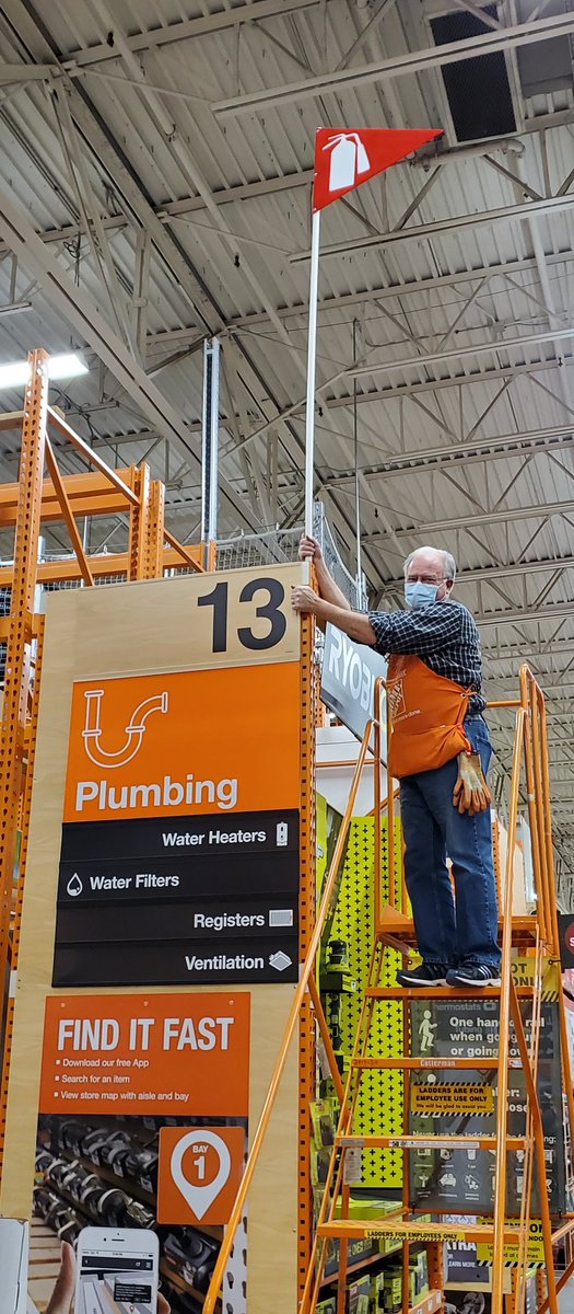 Dan Dancer #infocus captain saw an issue and found a solution! He has made flags to put above the fire extinguishers to make finding them easy! @StolhanskeDavid <a href="/THDCharles/">Charles Clark</a> <a href="/RGeburHD2813/">Robert Gebur</a> @KevinMasseyTHD <a href="/belford_melissa/">Melissa Beth Belford</a> <a href="/1rawone/">Raffee wright</a>