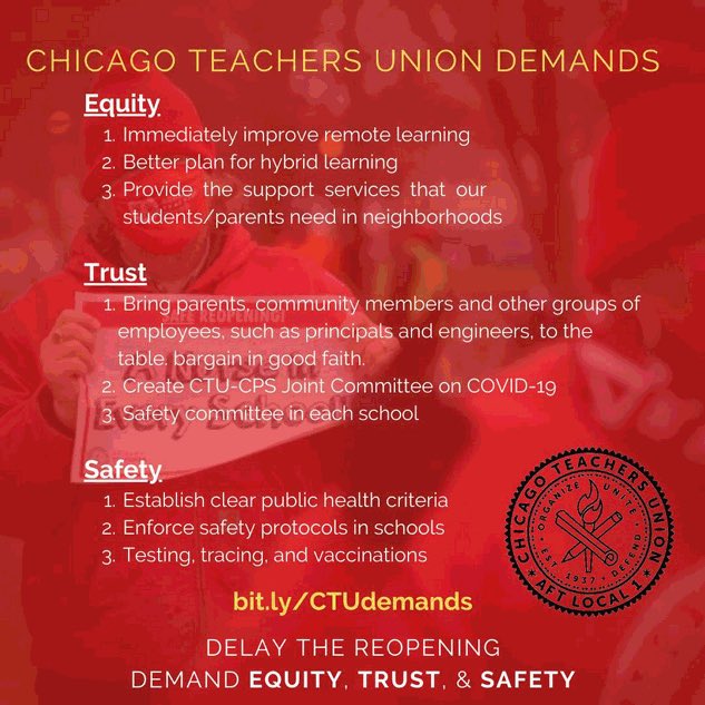 JavierPayano's tweet photo. Tomorrow! Please help us protect the students, parents, families and teachers from the unelected school board. Amplify this! Wear a mask when you teach and when the kids ask why say #SafeReturnOrNoReturn #MakeItMakeSense #CTUTeachOut https://t.co/NCkqOMt6tN