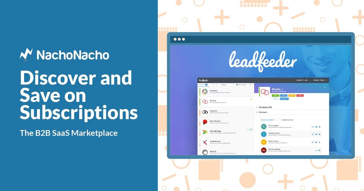 getnachonacho's tweet photo. One of our Sales, Lead Generation Featured Products is @Leadfeeder! A tool that turns anonymous web traffic into actionable data. #ContactDecisionMakers #IdentifyVisitors #SendLeads
Subscribe on our marketplace https://t.co/9lkK827zrJ https://t.co/zhpyR82ajq