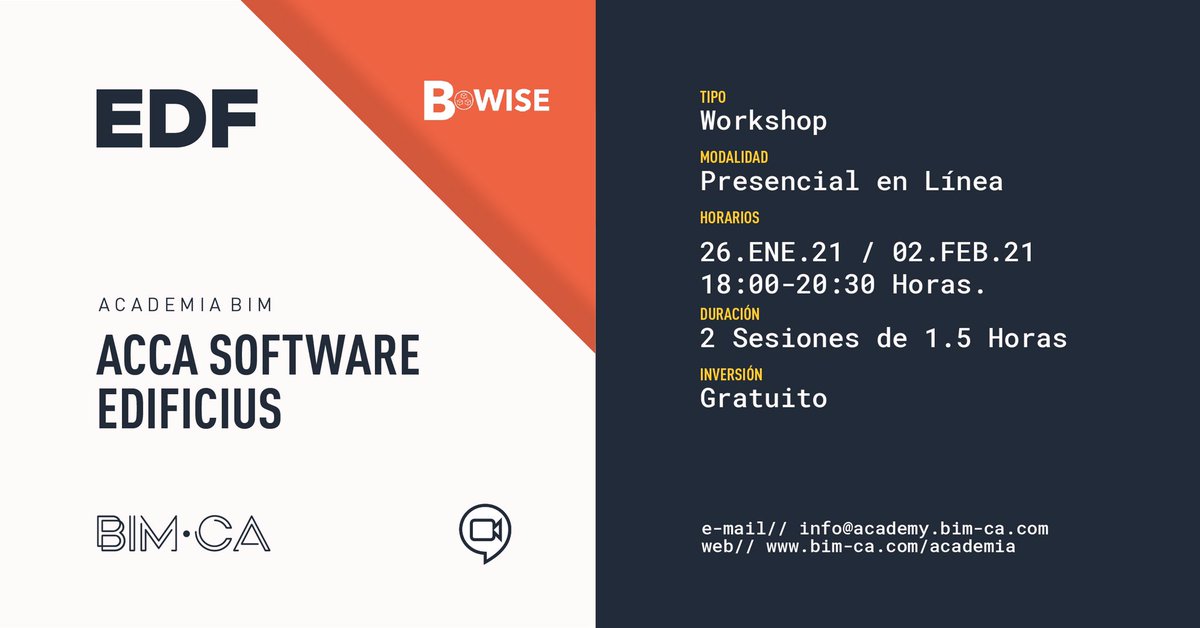 Este año empezó corriendo, estamos full de cosas, entre ellas este interesante workshop para finales de enero y principios de febreros.

Es gratis :) bwisebim.com/eventoscca