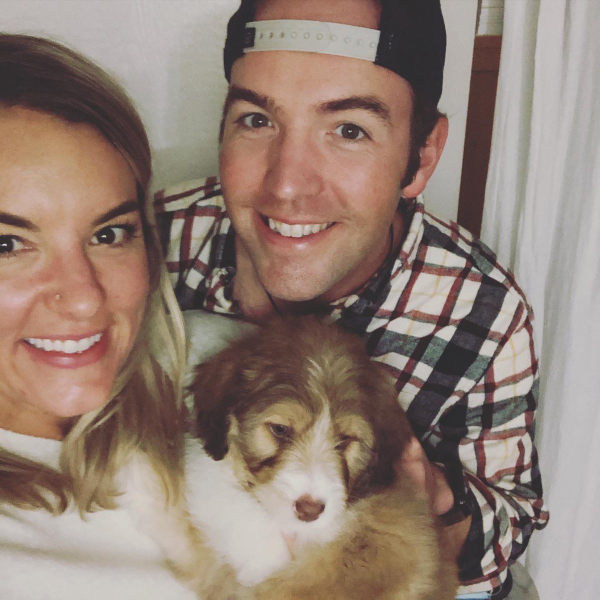 Proud of my bf for serving our great country in the <a href="/USNavy/">U.S. Navy</a> and excited to officially announce our new puppy, Sammy! Feeling hopeful for the future for the first time in awhile #NewDayInAmerica