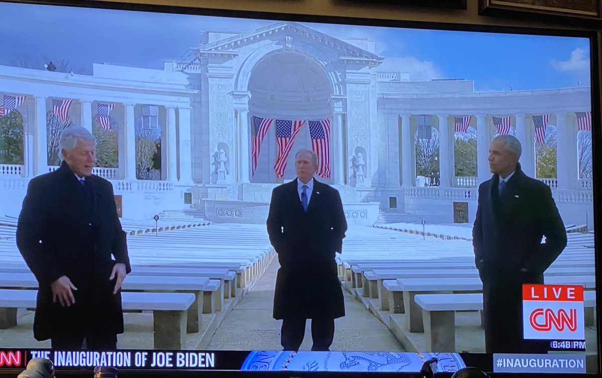 Nice to see the last three presidents to hold office together like this.  #CelebratingAmerica