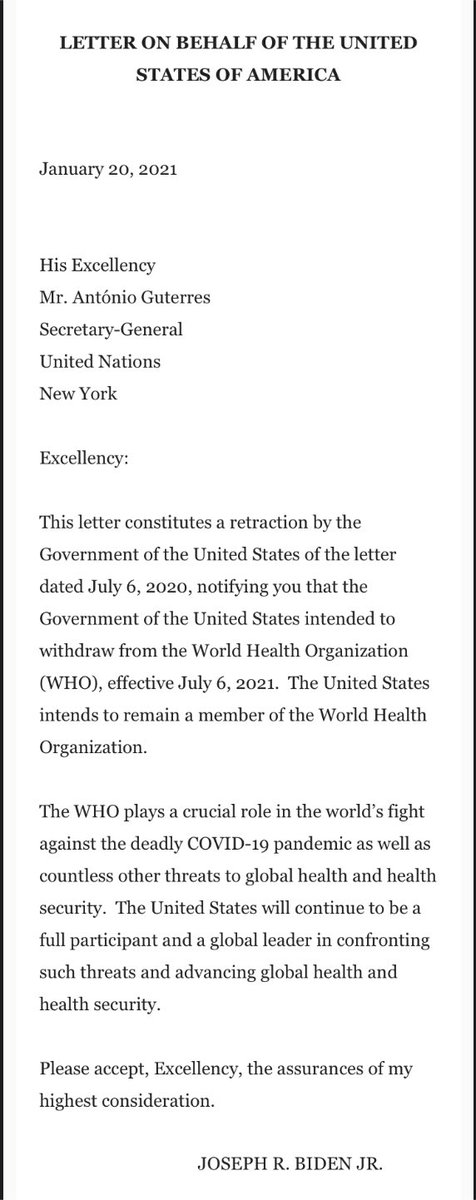 Phil_Mattingly's tweet photo. .@POTUS: “The United States intends to remain a member of the World Health Organization.” https://t.co/CCEvk5V5V1