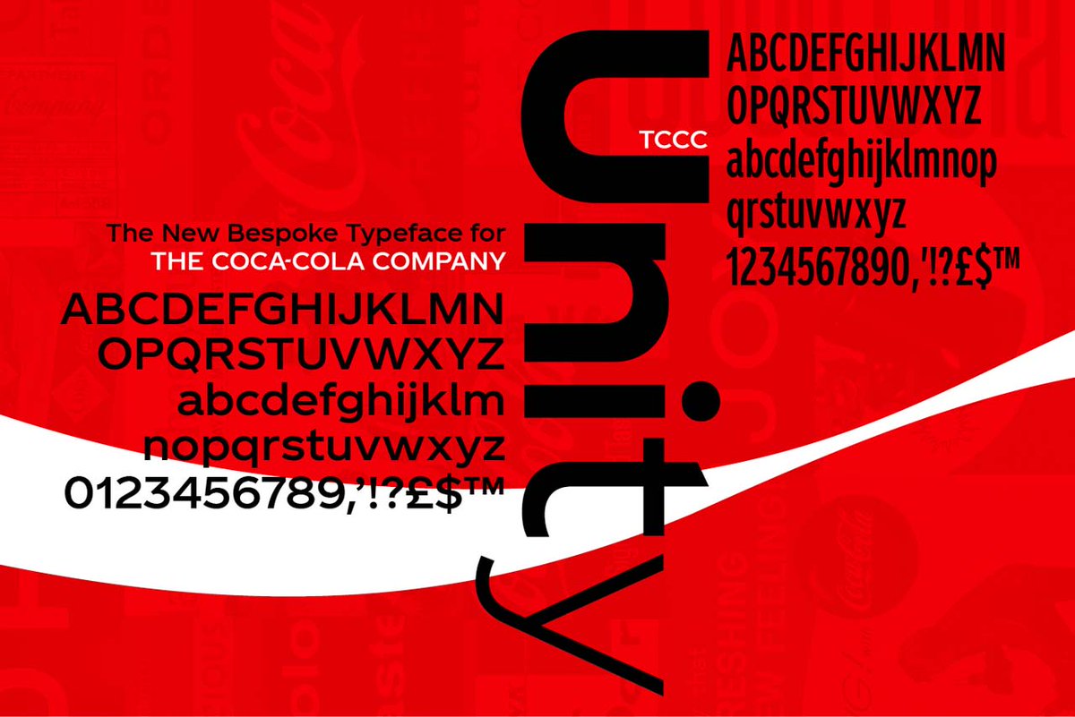 Coca-Cola are joining Pepsi in sitting out the Super Bowl this year, so here’s a LIV ad.Until 2017, Coca-Cola didn’t have a consistent typeface!  They used Gotham sometimes, Proxima Nova other times. Then they developed ‘TCCC Unity’ in-house. TCCC = ‘The Coca-Cola Company’.
