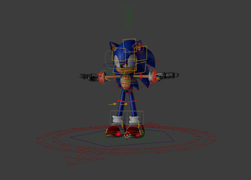 Blender 2.9 Rig: Metal Sonic with Custom Anime Metal Shader