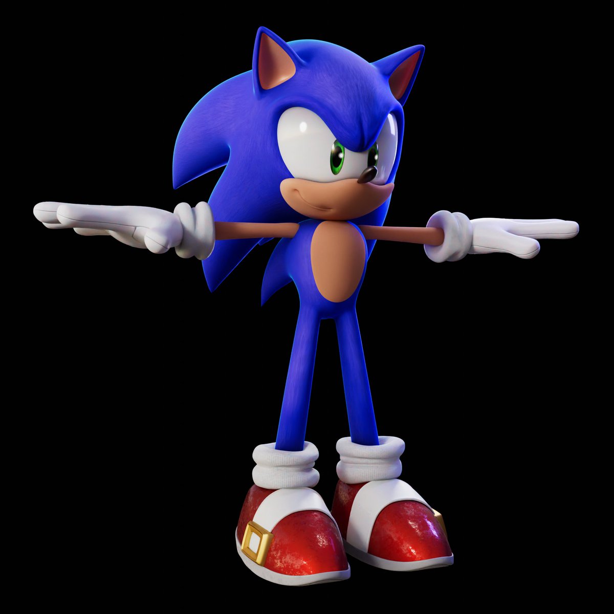 Sonic the Hedgehog (Classic) model & rig for Blender 3.x+