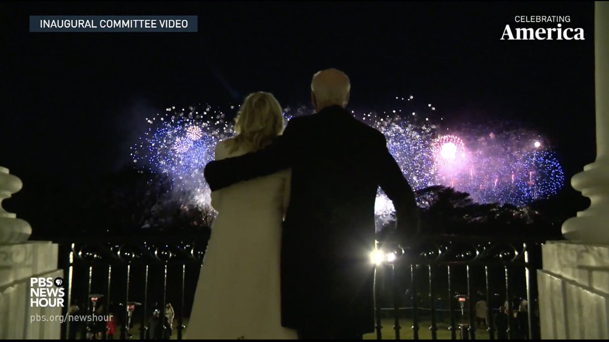 KatyActivity's tweet photo. President Joe Biden and Vice-President Kamala Harris watching @KatyPerry’s performance of ‘Firework’ at the #CelebratingAmerica event 🇺🇸 https://t.co/kdb1XMOinM
